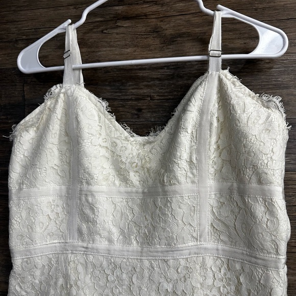 Lulu's Ivory Lace Midi Dress - Picture 4 of 12